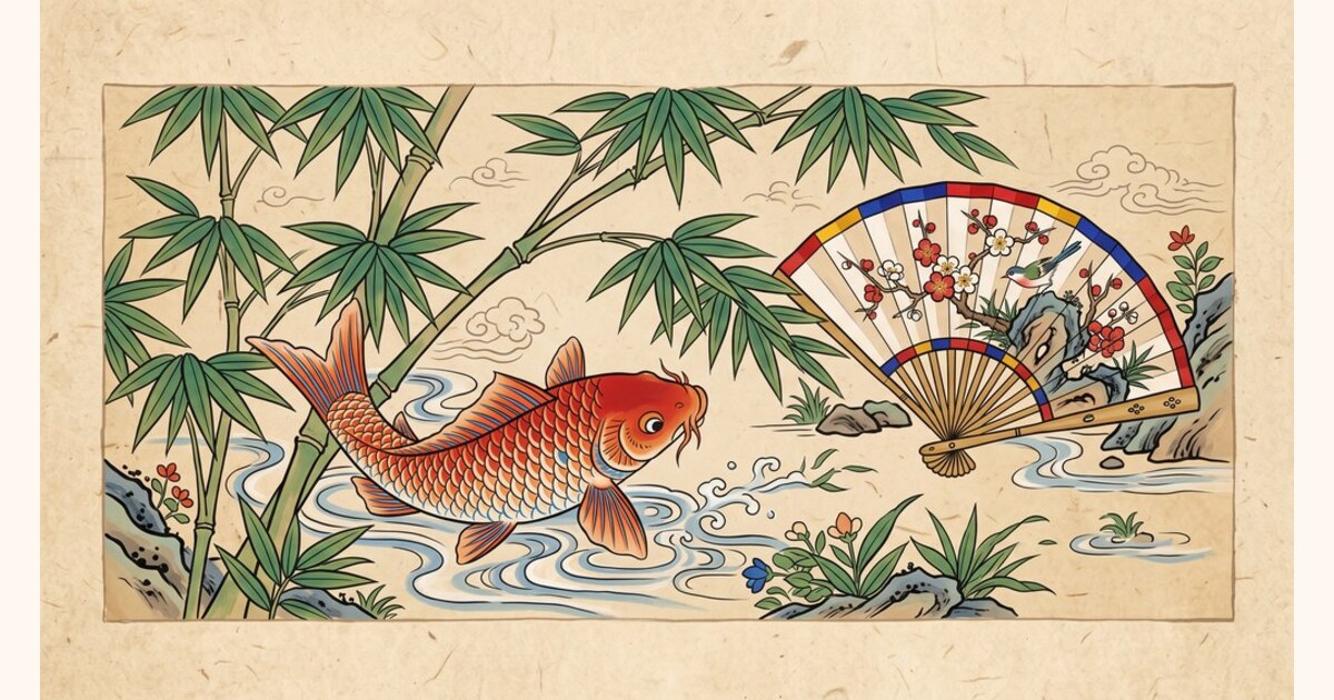 문자도 「효(孝)」 — 글자 안에 이야기를 숨긴 그림